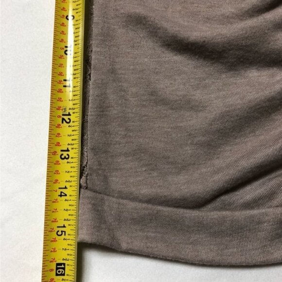 Dynamite Taupe Ruched Button Down Cardigan With Lace Back - Picture 9 of 10